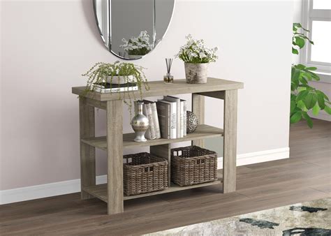 Save money live better company. Safdie & Co. Console Table Dark Taupe 3 Shelves | Walmart Canada
