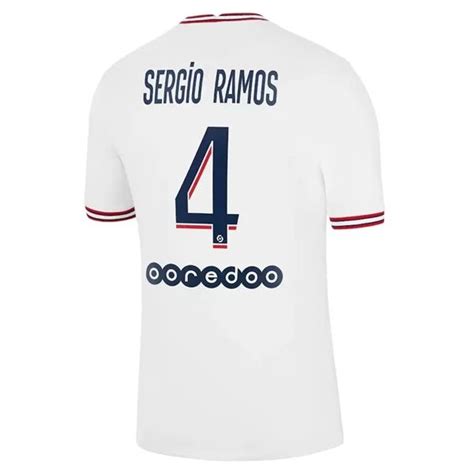 Paris Saint Germain Psg Fourth Sergio Ramos 4 Matchtröjor Fotboll