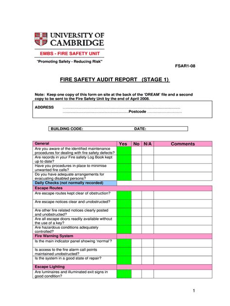 Fire Audit Report Sample Pdf Form Fill Out And Sign Printable Pdf