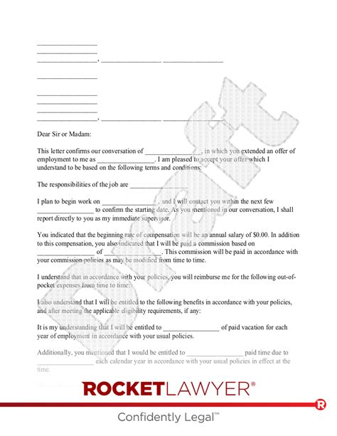 free employment offer letter template and faqs rocket lawyer