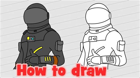 How To Draw Fortnite Characters Dark Voyager Youtube