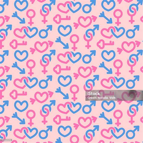 Heart Male Female Pattern Stock Illustration Download Image Now Abstract Abstract