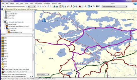 Mn Snowmobile Trail Map For Garmin Backwoods Gps Trails