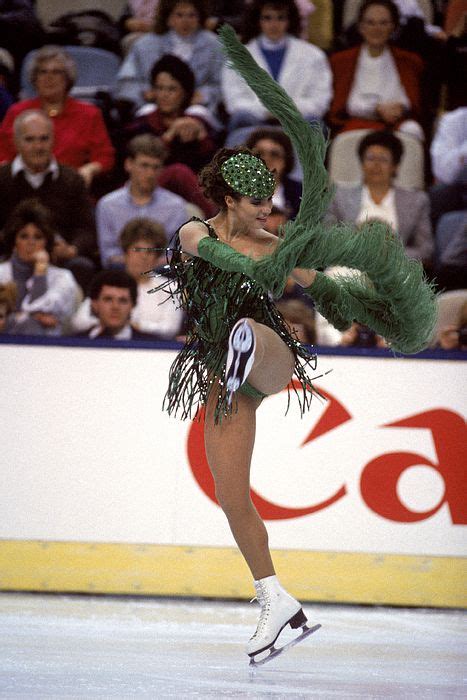 Katarina Witt Performing An Exhibition During The World Figure Skating