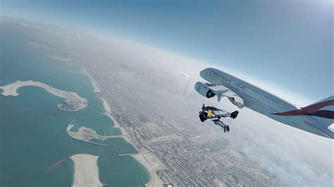 The Emirates A380 And Jetman Dubai Take To The Skies Of Dubai For An