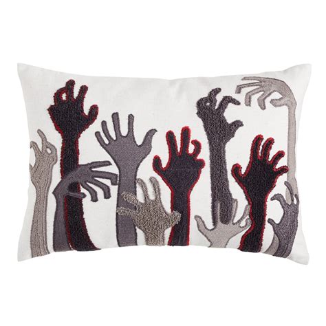Zombie Hands Lumbar Pillow Best Pier 1 Halloween Decor 2019