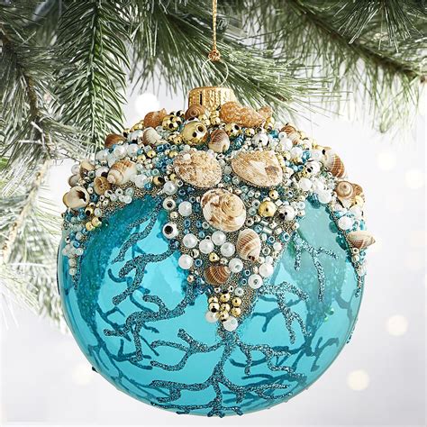 Pin By Kim H On Christmas In Blue Beach Christmas Ornaments Aqua