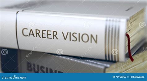 Career Vision Book Title On The Spine 3d Render Stock Illustration