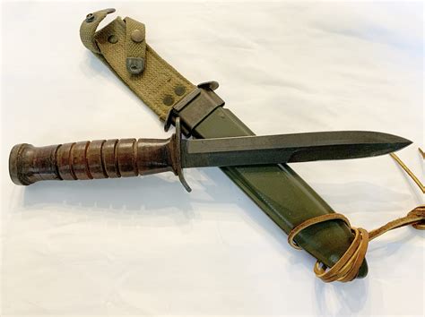 Sold Us Ww2 Desirable Case M3 Fighting Knife With Scabbard Mint