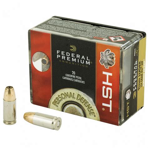 Fed Premium Hst 9mm 124 Grain Jacketed Hollow Point 20200 4shooters