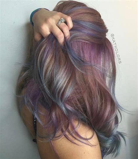 Medium Brown Hair With Purple Highlights Fashionblog