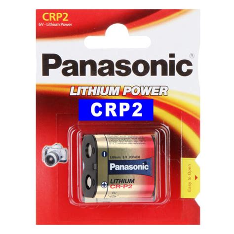 Panasonic CR P2 Batteria Litio 6V Confezione Singola Fotospina