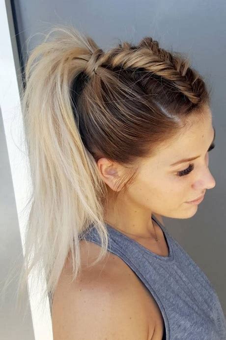 To achieve this look, start by creating double braids around the crown of the head. Cute easy hairstyles for long thick hair