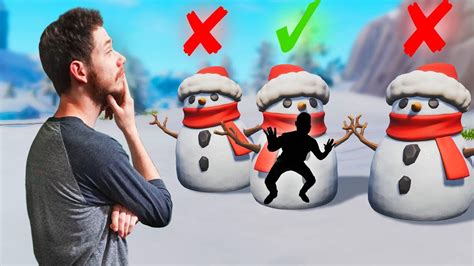 guess the right snowman fortnite youtube
