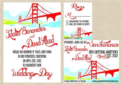 San Francisco Wedding Invitations Printable