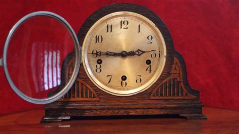 Vintage Art Deco Enfield London 8 Day Mantel Clock With Westminster