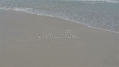 Sandy Beach With Waves Recreation At The Sea River Stock Footage