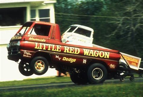 Vintage Drag Racing Wheelstanders Little Red Wagon Drag Racing