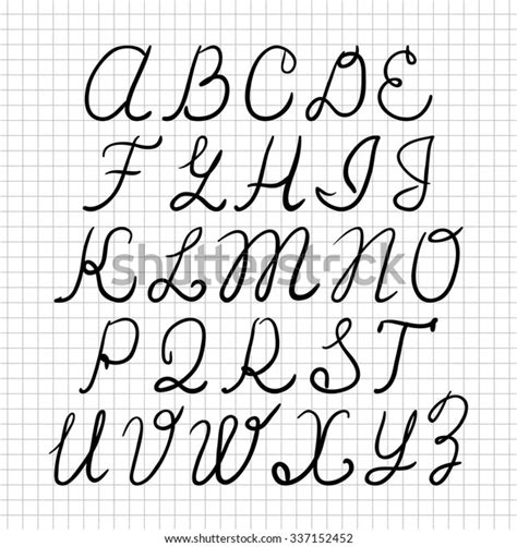 Alphabet Handwriting Fonts Stock Vector Royalty Free 337152452