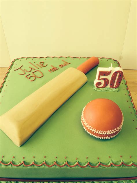 Cricket Theme Cake 50 Not Out Cricket Birthday Cake Cricket Theme