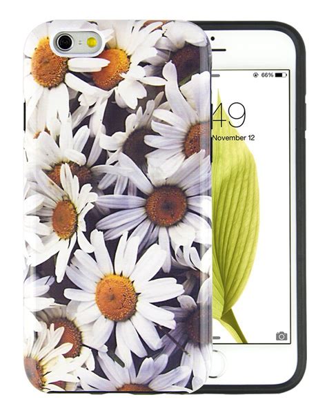 Iphone 6 Case Iphone 6s Case Dimaka Cute Daisy Flower Vintage Case For Girls With Dual Layer