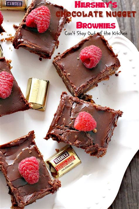 Heat oven to 325 degrees. Hershey's Chocolate Nugget Brownies - Can't Stay Out of ...