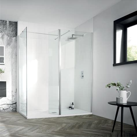 Aquadart 1000mm X 800mm Wetroom Shower Screens Shower Enclosure And