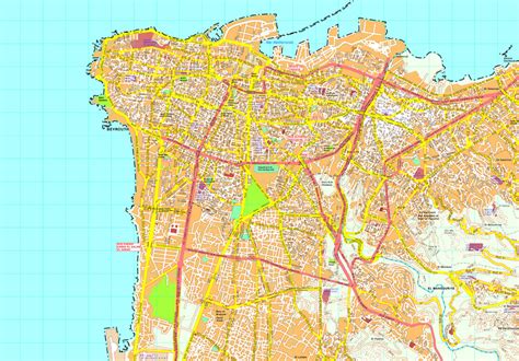 Learn how to create your own. Beirut Vector map. EPS Illustrator Vector Maps of Asia ...