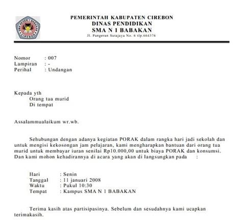 Pengertian Surat Dinas - Fungsi, Ciri, Syarat, Bagian, Contoh