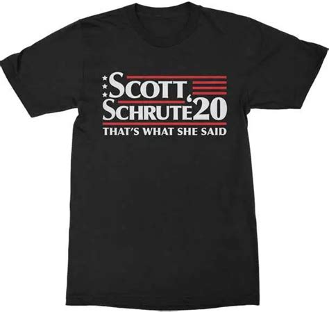 The Office Michael Scott Dwight Schrute 20 Thats What She Said T Shirt
