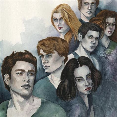Twilight The Cullens Fan Art Watercolor Painting Book Fan Art The