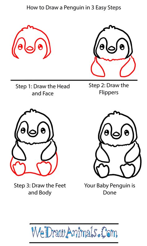 How To Draw A Baby Penguin