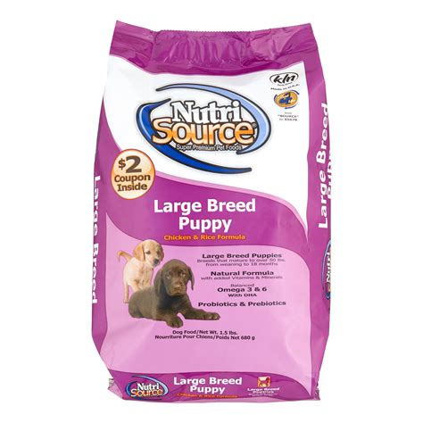 Pedigree puppy growth & protection chicken & vegetable flavor. NutriSource Large Breed Puppy Dry Dog Food, 1.5 lb ...