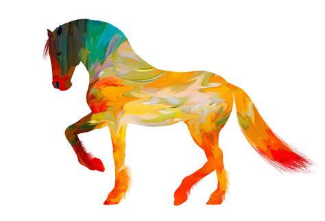 Colorful Horse Digital Art By Art Spectrum