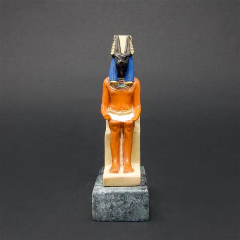 seated anubis anubis statue ancient egyptian