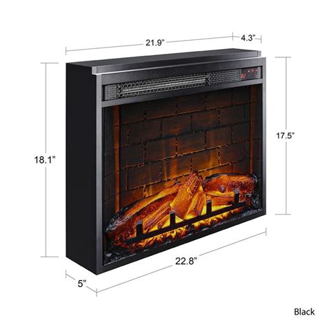 Altra Flame 23 Inch Electric Glass Front Fireplace Insert With Remote In Black Homesquare