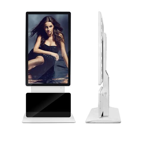 55 Inch Floor Standing Rotating Digital Signage Touch Screen Kiosk With