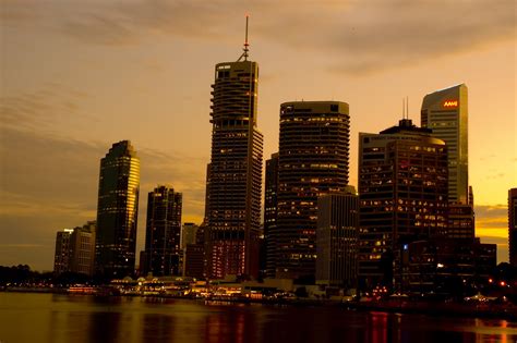 Brisbane City At Sunset Free Photo Download Freeimages