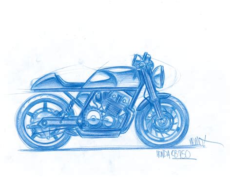 Cafe Racer Cb750 Sketch By Nemojunglist On Deviantart