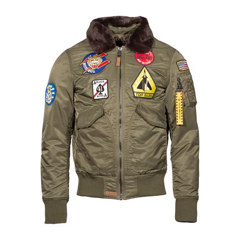 Purchase The Top Gun Air Force Flight Jacket With Fur Collar Oli