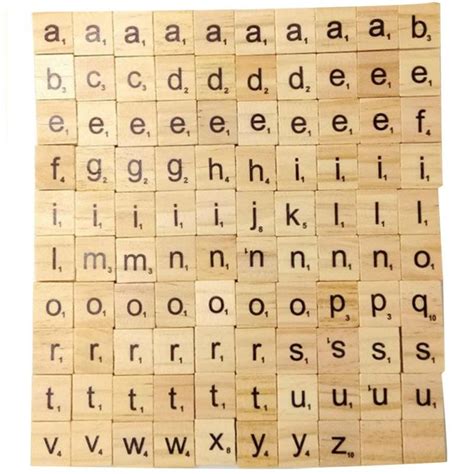 100 Pcs Scrabble Tiles Diy Craft Wooden Tiles Letter Tiles Etsy