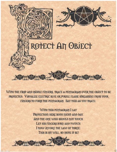Protection of object | Spell book, Witchcraft spell books, Wiccan spell book