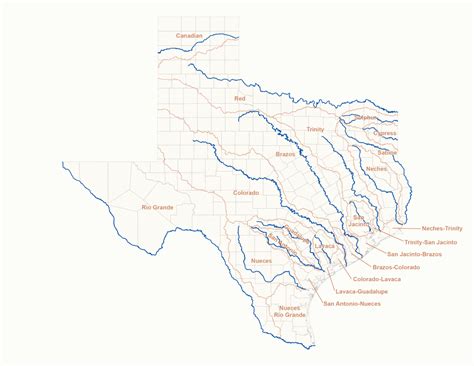 Detailed Map Of Texas Lakes