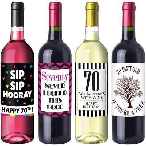 You'll find the perfect unique 70th birthday idea in our collection. 70th Birthday Wine Labels - Creative Gift Ideas and ...
