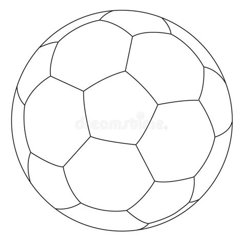 Football Outline Drawing In Eps10 Stock Vector Illustration Of Circle