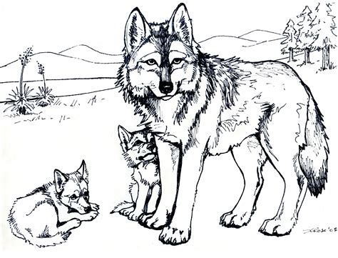 Https://tommynaija.com/coloring Page/wolf Pack Coloring Pages