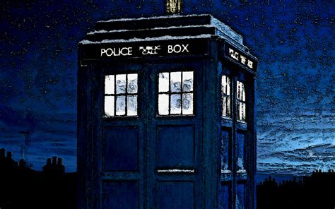Tardis In Winter Wallpaper And Background Image 1680x1050 Id195325