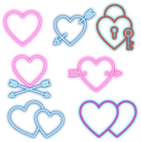 Neon Heart Png Png All