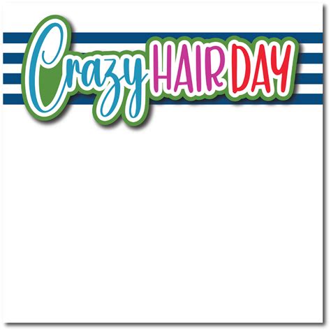 Crazy Hair Day Printed Premade Scrapbook Page 12x12 Layout Autumns