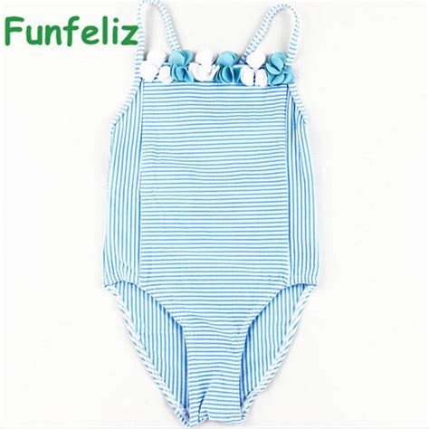 Funfeliz Girl Swimwear Cute Baby Girl Bathing Suit Children One Piece
